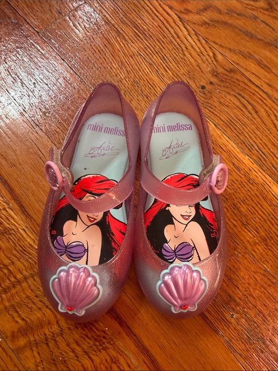 Mini Melissa Other - Mini Melissa Shimmery Pink Ariel Jelly Mary Jane Shoes
